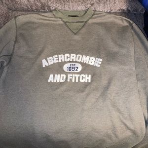 Abercrombie And Fitch Olive Green Mens Sweatshirt size Large.